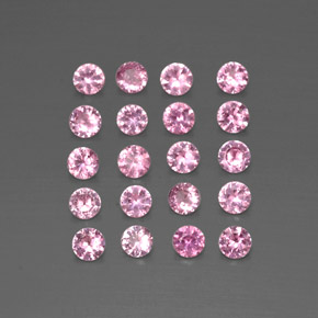 캐럿 천연 핑크 사파이어 보석, 라운드 컷, 2.66 mm, VVS-VS