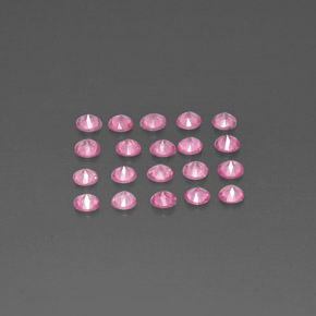 캐럿 천연 핑크 사파이어 보석, 라운드 컷, 2.66 mm, VVS-VS
