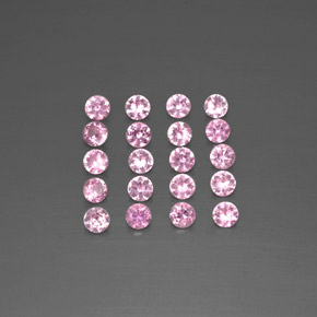 캐럿 천연 핑크 사파이어 보석, 라운드 컷, 2.65 mm, VVS-VS