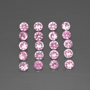 캐럿 천연 핑크 사파이어 보석, 라운드 컷, 2.65 mm, VVS-VS