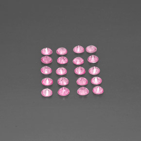 캐럿 천연 핑크 사파이어 보석, 라운드 컷, 2.65 mm, VVS-VS