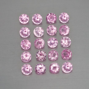 캐럿 천연 핑크 사파이어 보석, 라운드 컷, 2.72 mm, VVS-VS