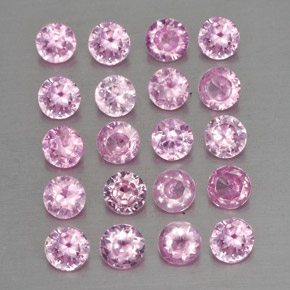 캐럿 천연 핑크 사파이어 보석, 라운드 컷, 2.72 mm, VVS-VS