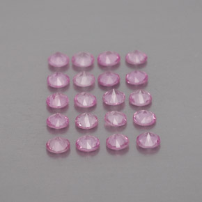 캐럿 천연 핑크 사파이어 보석, 라운드 컷, 2.72 mm, VVS-VS