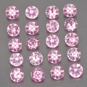 캐럿 천연 핑크 사파이어 보석, 라운드 컷, 2.93 mm, VVS-VS