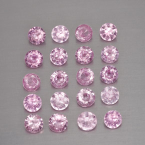 캐럿 천연 핑크 사파이어 보석, 라운드 컷, 2.91 mm, VVS-VS