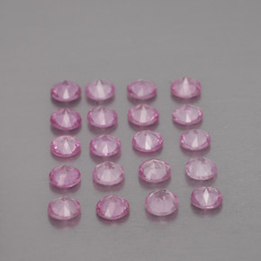 캐럿 천연 핑크 사파이어 보석, 라운드 컷, 2.91 mm, VVS-VS