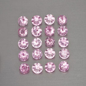 캐럿 천연 핑크 사파이어 보석, 라운드 컷, 2.74 mm, VVS-VS