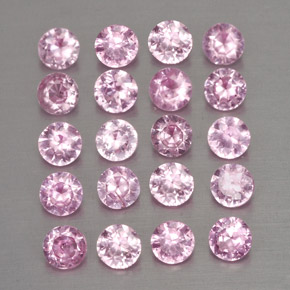 캐럿 천연 핑크 사파이어 보석, 라운드 컷, 2.74 mm, VVS-VS