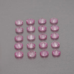 캐럿 천연 핑크 사파이어 보석, 라운드 컷, 2.74 mm, VVS-VS