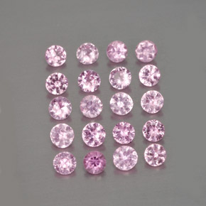 캐럿 천연 핑크 사파이어 보석, 라운드 컷, 2.65 mm, VVS-VS