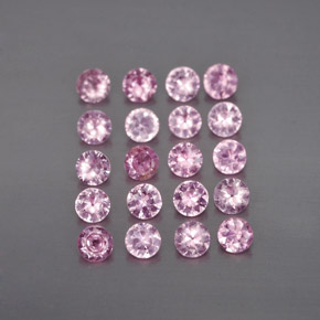 캐럿 천연 핑크 사파이어 보석, 라운드 컷, 2.79 mm, VVS-VS