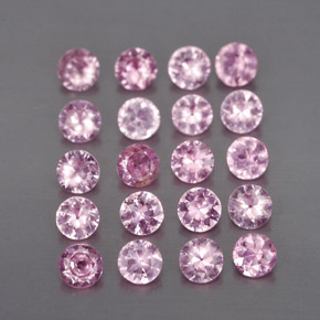 캐럿 천연 핑크 사파이어 보석, 라운드 컷, 2.79 mm, VVS-VS