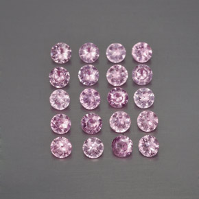 캐럿 천연 핑크 사파이어 보석, 라운드 컷, 2.58 mm, VVS-VS