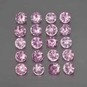 캐럿 천연 핑크 사파이어 보석, 라운드 컷, 2.58 mm, VVS-VS