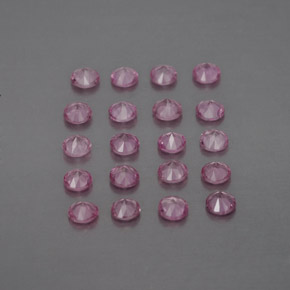 캐럿 천연 핑크 사파이어 보석, 라운드 컷, 2.58 mm, VVS-VS