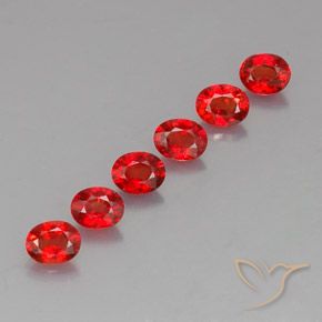 2.15캐럿 천연 밝은 빨간색 사파이어 보석, 타원형 컷, 4.6×3.6 mm, VVS-VS