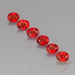 2.15캐럿 천연 밝은 빨간색 사파이어 보석, 타원형 컷, 4.6×3.6 mm, VVS-VS