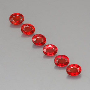 2.08캐럿 천연 밝은 빨간색 사파이어 보석, 타원형 컷, 4.5×3.6 mm, VVS-VS
