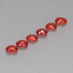 2.08캐럿 천연 밝은 빨간색 사파이어 보석, 타원형 컷, 4.5×3.6 mm, VVS-VS
