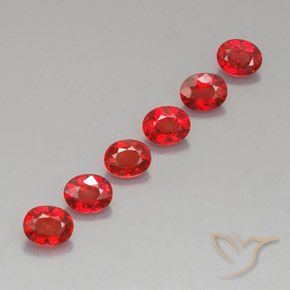 2.17캐럿 천연 밝은 빨간색 사파이어 보석, 타원형 컷, 4.6×3.7 mm, VVS-VS