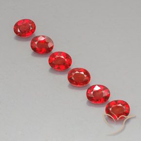 2.17캐럿 천연 밝은 빨간색 사파이어 보석, 타원형 컷, 4.6×3.7 mm, VVS-VS