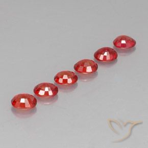 2.17캐럿 천연 밝은 빨간색 사파이어 보석, 타원형 컷, 4.6×3.7 mm, VVS-VS