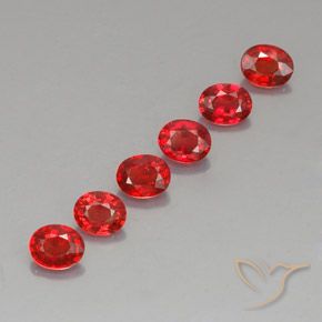 2.10캐럿 천연 밝은 빨간색 사파이어 보석, 타원형 컷, 4.6×3.7 mm, VVS-VS