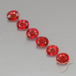 2.10캐럿 천연 밝은 빨간색 사파이어 보석, 타원형 컷, 4.6×3.7 mm, VVS-VS