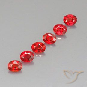 2.21캐럿 천연 밝은 빨간색 사파이어 보석, 타원형 컷, 4.5×3.6 mm, VVS-VS
