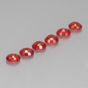 캐럿 천연 레드 오렌지 사파이어 보석, 타원형 컷, 4.5×3.6 mm, VVS-VS