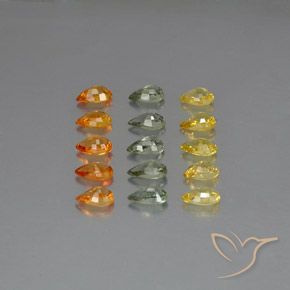 4.32캐럿 천연 다색 사파이어 보석, 배 모양, VVS-VS