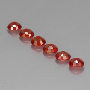 캐럿 천연 레드 오렌지 사파이어 보석, 타원형 컷, 4.6×3.7 mm, VVS-VS