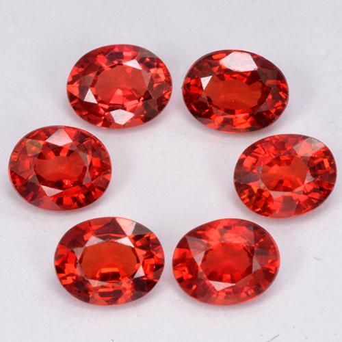 1.95캐럿 천연 레드 오렌지 사파이어 보석, 타원형 컷, 4.5×3.6 mm, VVS-VS