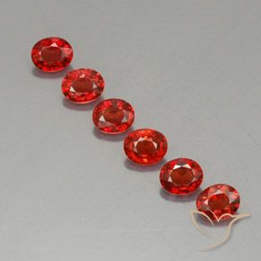 2.05캐럿 천연 밝은 빨간색 사파이어 보석, 타원형 컷, 4.5×3.7 mm, VVS-VS