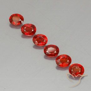 2.12캐럿 천연 밝은 빨간색 사파이어 보석, 타원형 컷, 4.6×3.7 mm, VVS-VS