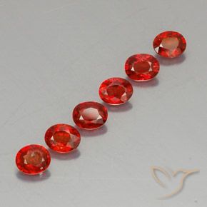 2.12캐럿 천연 밝은 빨간색 사파이어 보석, 타원형 컷, 4.6×3.7 mm, VVS-VS