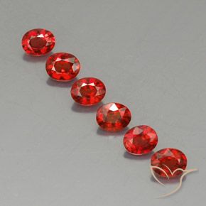 2.27캐럿 천연 밝은 빨간색 사파이어 보석, 타원형 컷, 4.6×3.7 mm, VVS-VS