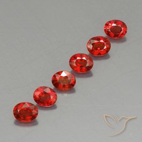 2.27캐럿 천연 밝은 빨간색 사파이어 보석, 타원형 컷, 4.6×3.7 mm, VVS-VS
