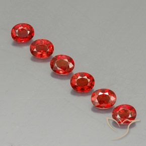 2.08캐럿 천연 밝은 빨간색 사파이어 보석, 타원형 컷, 4.5×3.7 mm, VVS-VS