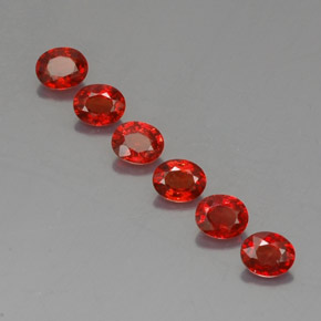 2.08캐럿 천연 밝은 빨간색 사파이어 보석, 타원형 컷, 4.5×3.7 mm, VVS-VS