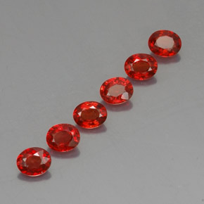2.08캐럿 천연 밝은 빨간색 사파이어 보석, 타원형 컷, 4.5×3.7 mm, VVS-VS
