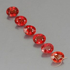 2.37캐럿 천연 밝은 빨간색 사파이어 보석, 타원형 컷, 4.6×3.7 mm, VVS-VS