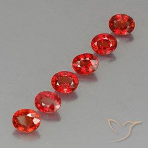 2.37캐럿 천연 밝은 빨간색 사파이어 보석, 타원형 컷, 4.6×3.7 mm, VVS-VS