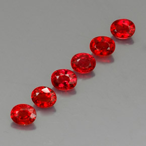 캐럿 천연 레드 오렌지 사파이어 보석, 타원형 컷, 4.6×3.8 mm, VVS-VS
