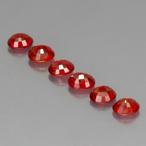 캐럿 천연 레드 오렌지 사파이어 보석, 타원형 컷, 4.6×3.8 mm, VVS-VS