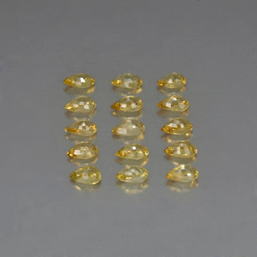 캐럿 천연 골든 옐로우 사파이어 보석, 배 모양, 4.9×3 mm, VVS-VS