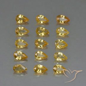4.27캐럿 천연 미디엄 골든 사파이어 보석, 배 모양, 4.8×3.2 mm, VVS-VS