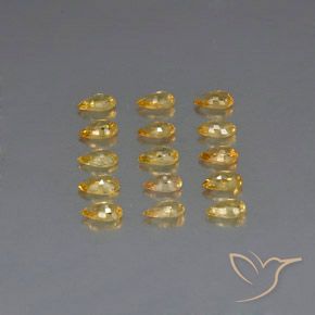 3.73캐럿 천연 미디엄 라이트 골든 사파이어 보석, 배 모양, 4.9×3.2 mm, VVS-VS