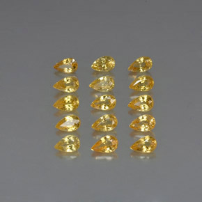 캐럿 천연 골든 옐로우 사파이어 보석, 배 모양, 5×3.1 mm, VVS-VS